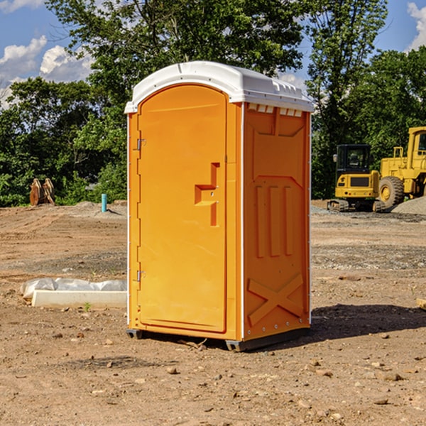 how often are the portable restrooms cleaned and serviced during a rental period in Plaucheville